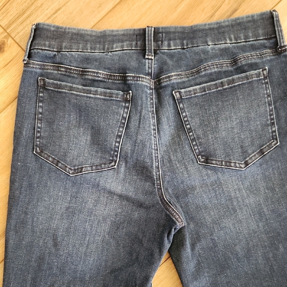 NYDJ Waist Magic Dark Blue Women's Wide Leg Jeans Lift Tuck Technology Size M/30 - Picture 4 of 7